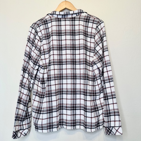 Madewell Plaid Flannel PJ Top Mens Tailored Style Button Up Pocket Sleep Shirt - Picture 3 of 16